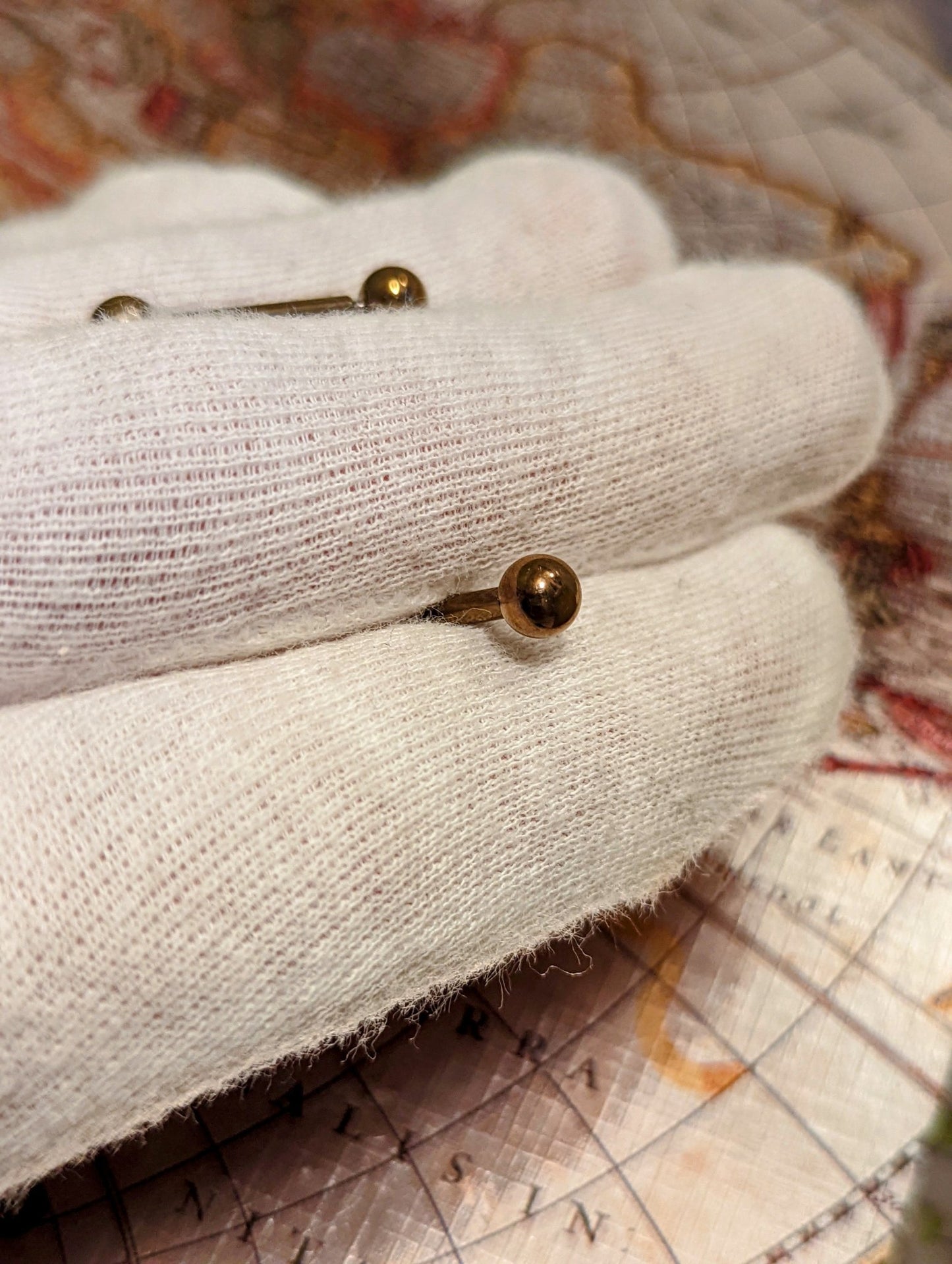 12g Titanium nipple piercing barbells 1/2"-5/8" straight bars internally threaded 5mm ball ends pair - Siren Body Jewelry