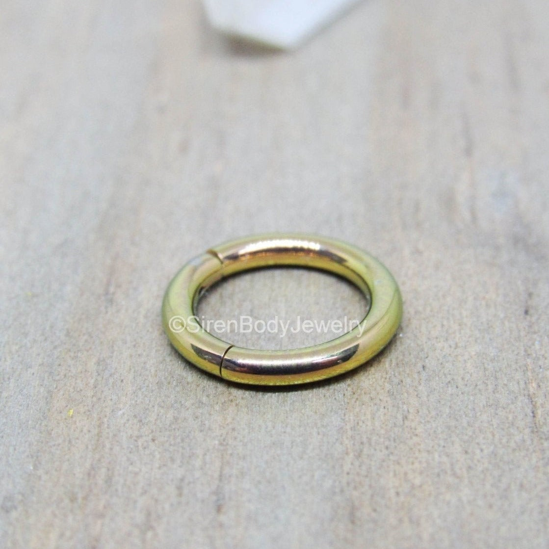 14g Titanium hinged segment ring 5/16”-1/2" diameter easy click in septum nipple hoop ring hypoallergenic - SirenBodyJewelry