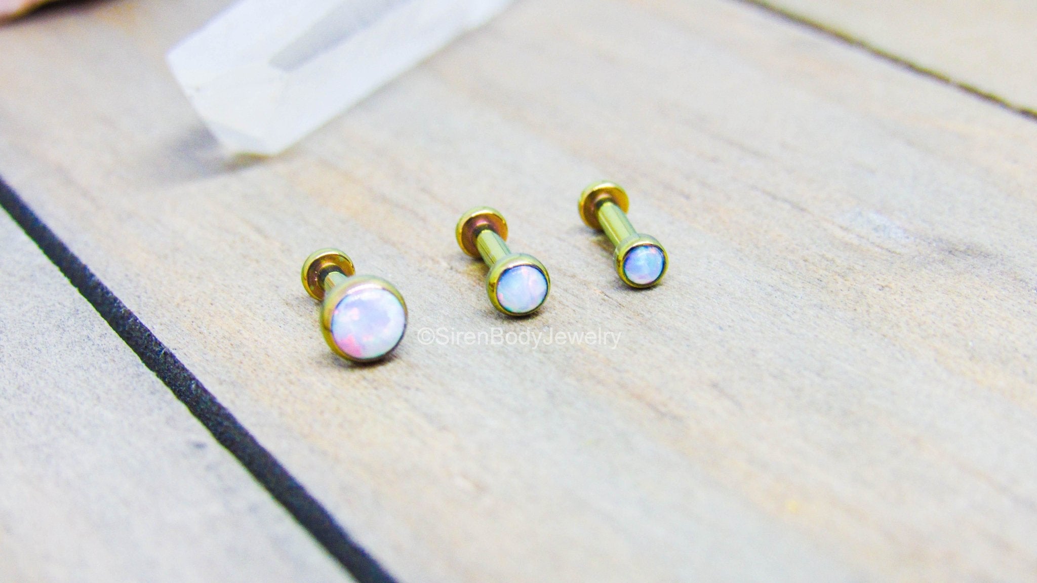Ear Earrings White Gold with Yellow Gold Helix Hoops (Made to Order) —  KRISTY LIN