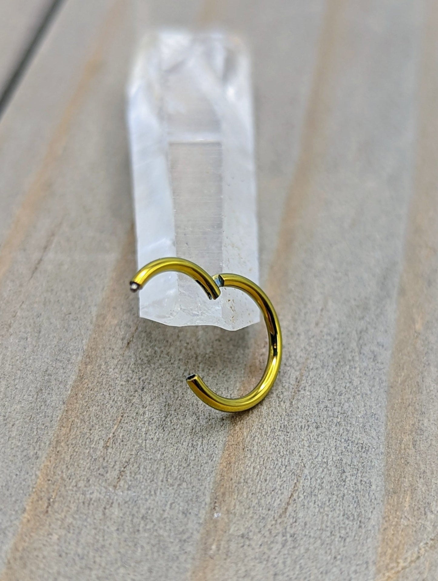 18g Septum Piercing Ring 5/16 Diameter Rose Gold Seamless Style