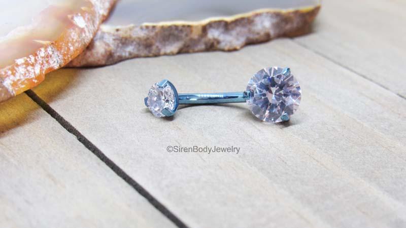 Jewelry, Ombr Blue Belly Button Ring Set
