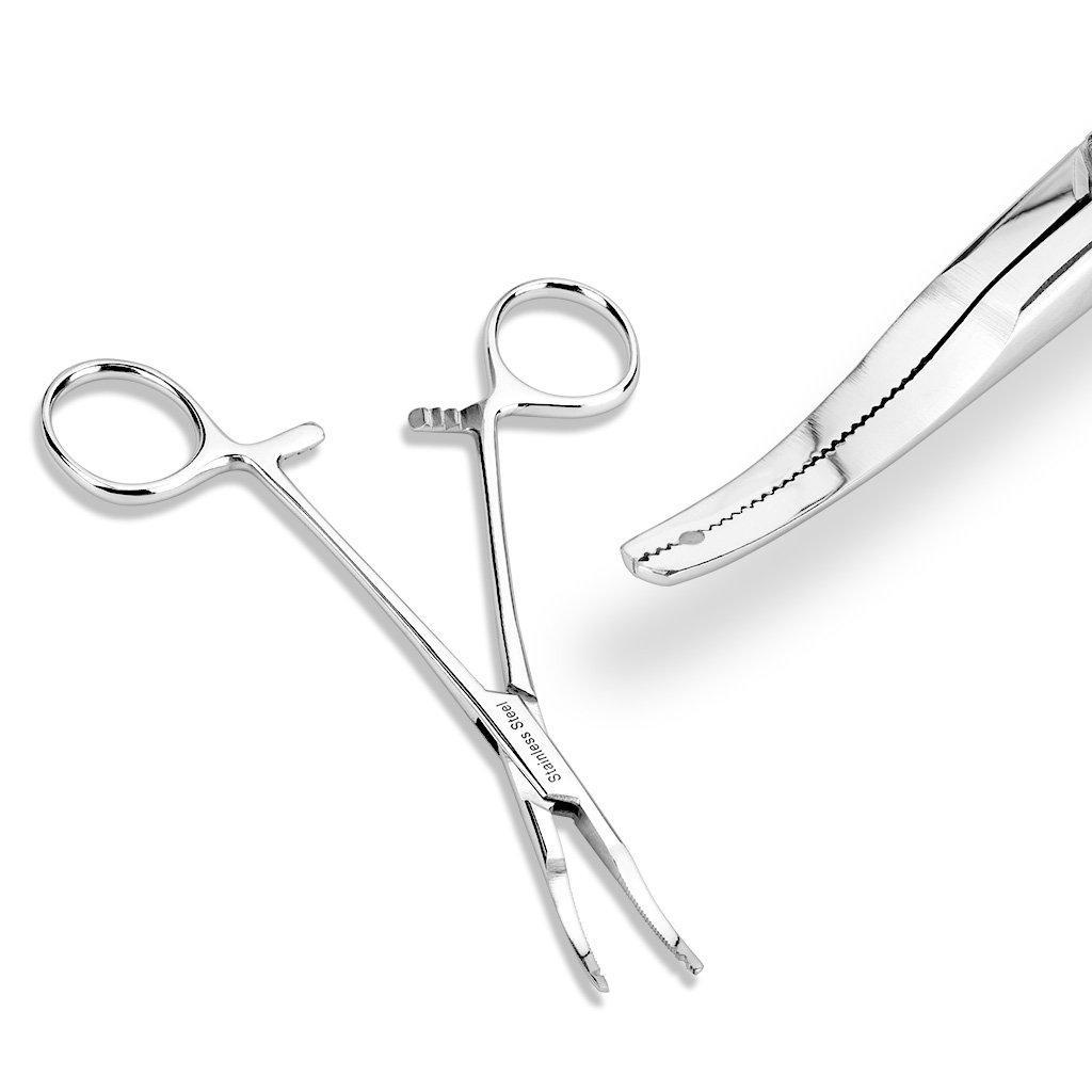 Jewelry tightening tool forceps easy grip secure your threaded ends micro thin tip - SirenBodyJewelry