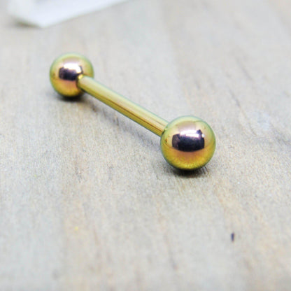 Nipple piercing barbell industrial piercings bars 14g titanium any length color hypoallergenic straight barbells tongue ring 4mm ball ends 1 - SirenBodyJewelry