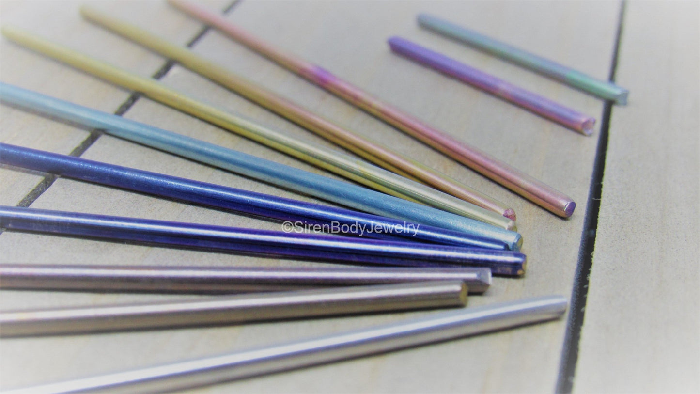titanium anodizing color example rods
