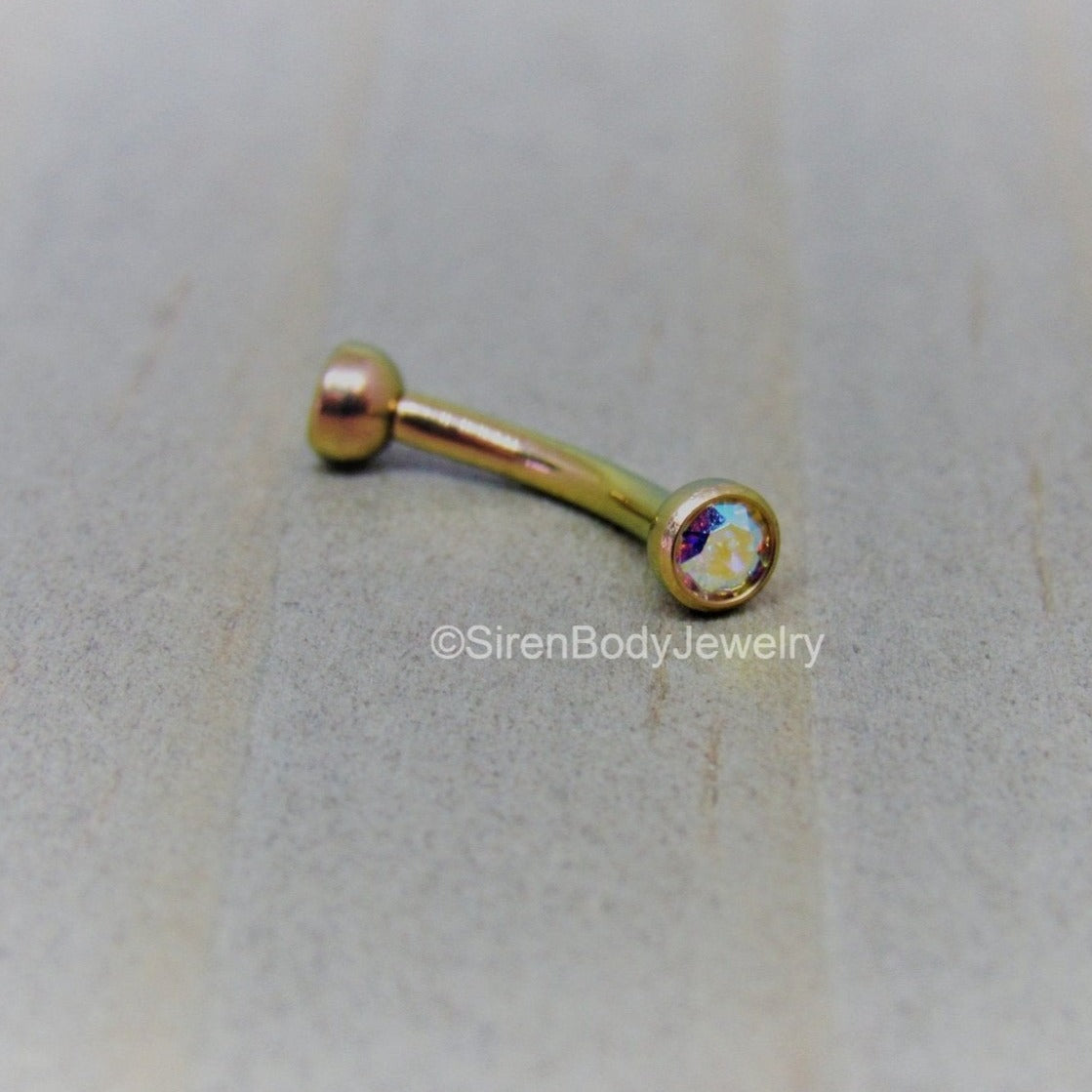 Rook piercing curved barbell 16g 5/16" pick your color titanium daith earring vertical labret barbell - SirenBodyJewelry