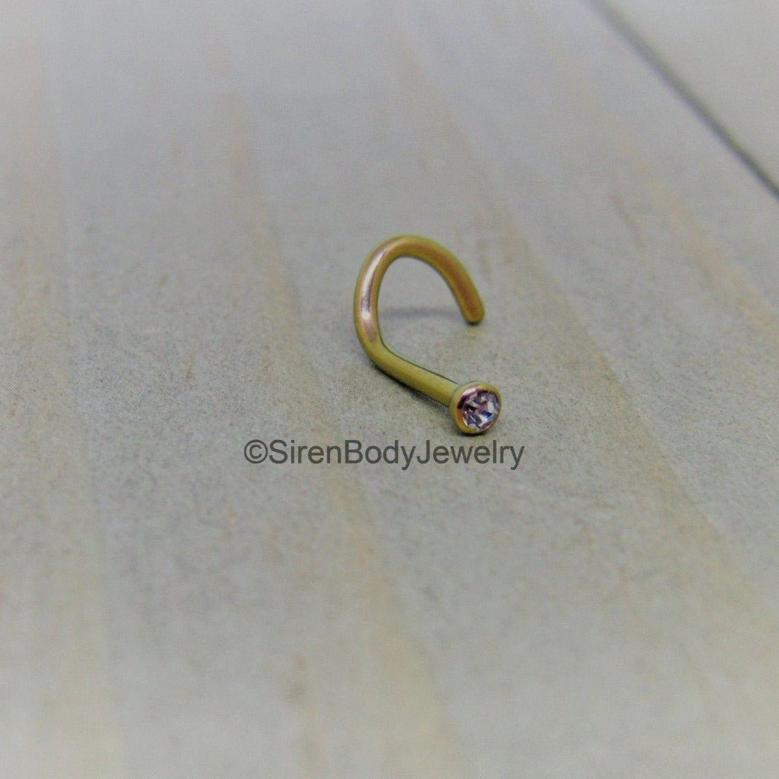 22g Nose Ring 14k Gold | 8mm | Ethical & Sustainable – Lackadazee