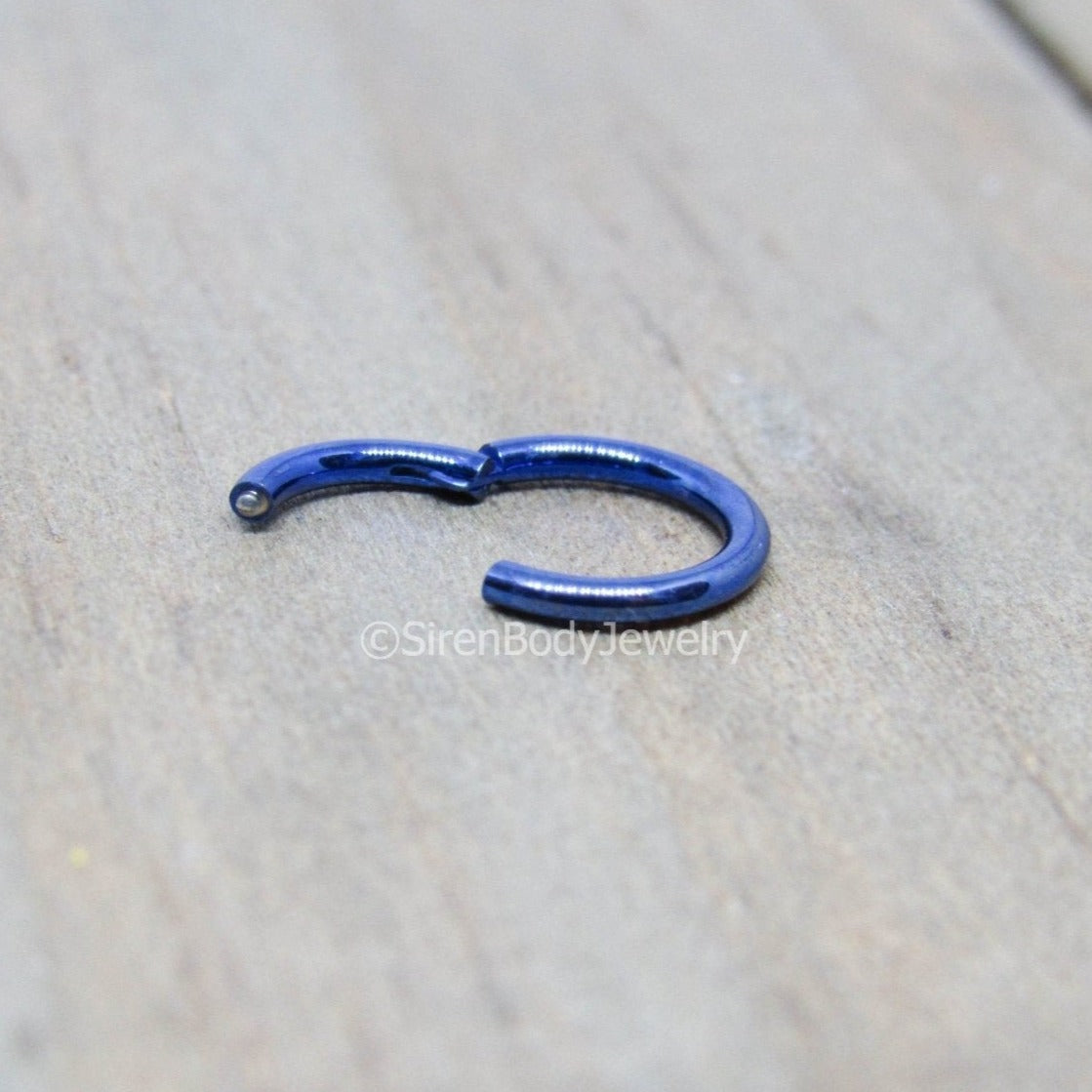 Septum piercing hinged segment ring tiny tragus hoop silver 16g 1/4" 6mm diameter easy insert helix piercing ring ear hoops - SirenBodyJewelry