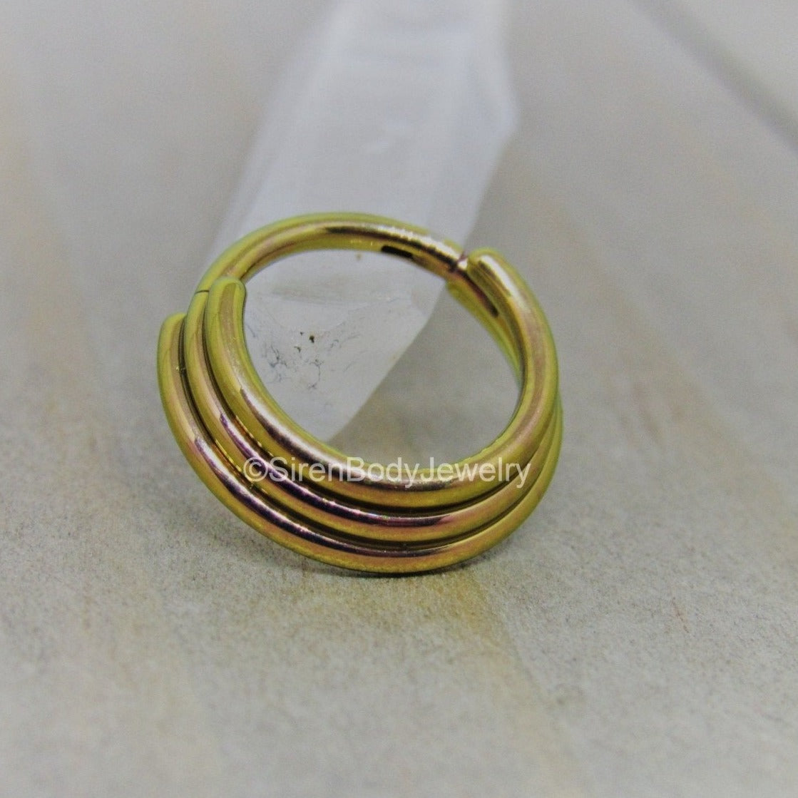 Gold titanium septum on sale ring