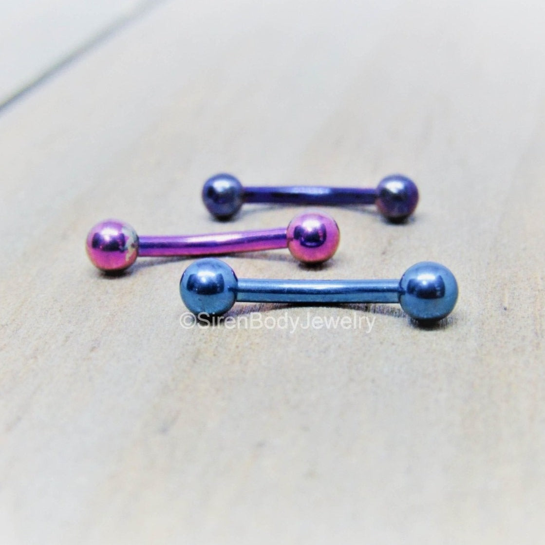 Titanium rook piercing barbell 16g 5/16" internally threaded hypoallergenic daith curved barbell eyebrow ring vertical labret stud - SirenBodyJewelry