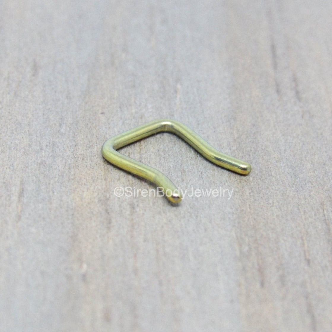 Peek a boo septum ring titanium easy conceal shaped flip up