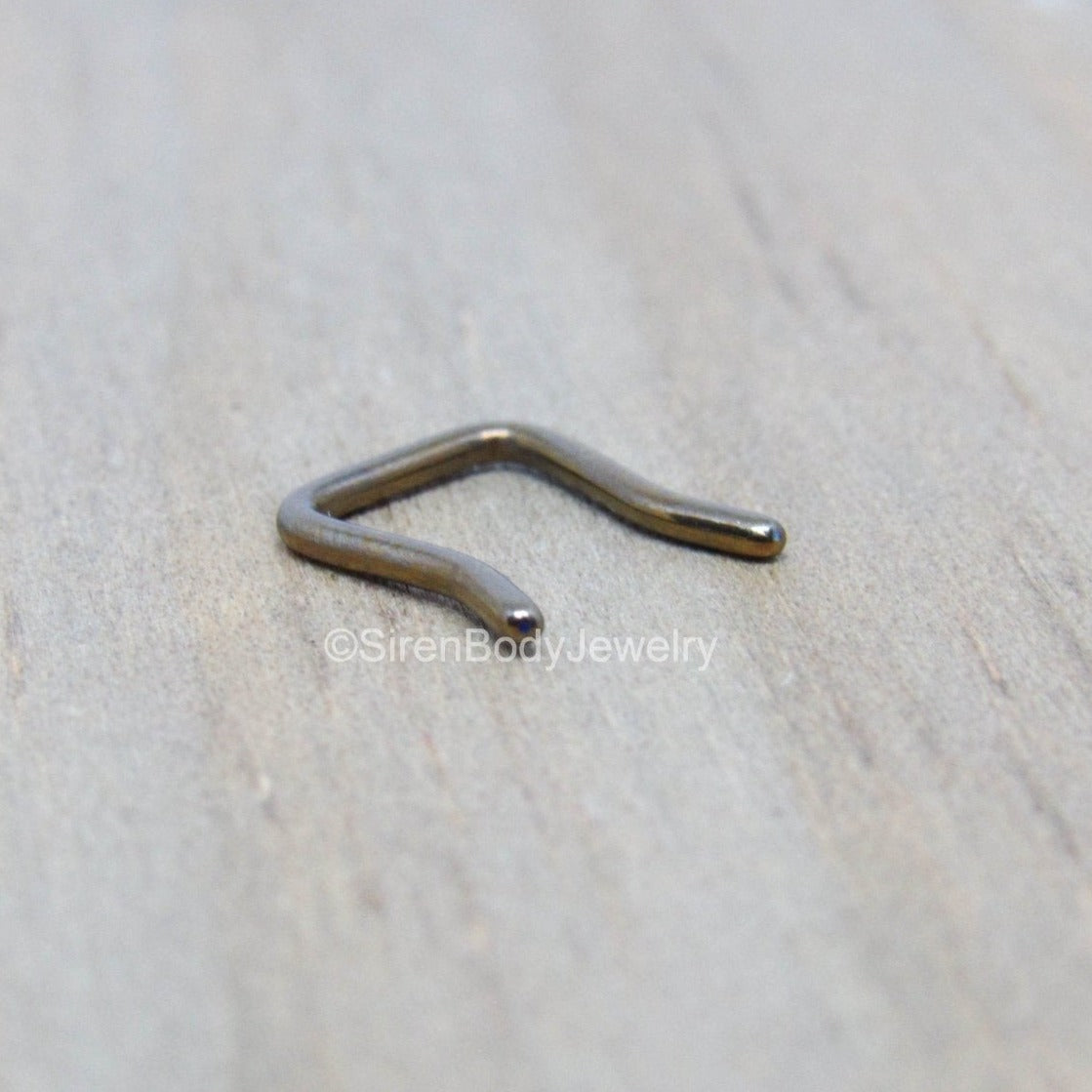 16g titanium bronze anodized septum piercing retainer flip up style ring