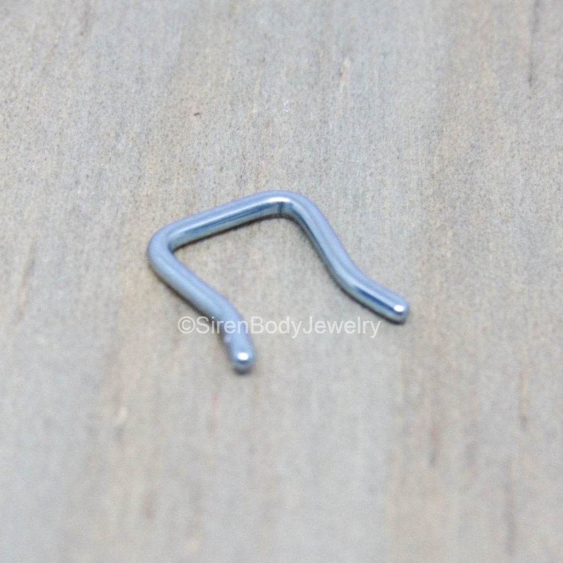 16g ice blue anodized titanium septum piercing ring 