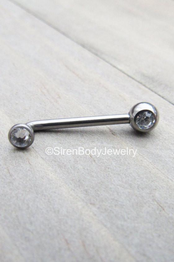 VCH piercing barbell 14g christina bars titanium high polish internally threaded genital body jewelry hood piercings straight bar ring one - SirenBodyJewelry